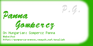 panna gompercz business card